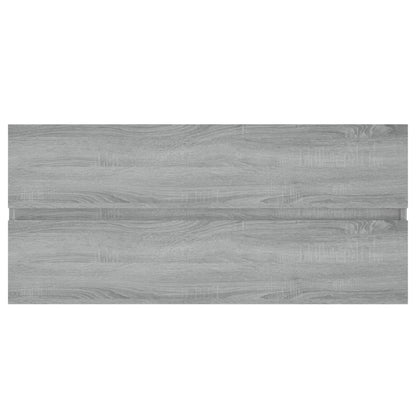 vidaXL Waschbeckenunterschrank Grau Sonoma 100x38,5x45cm Holzwerkstoff