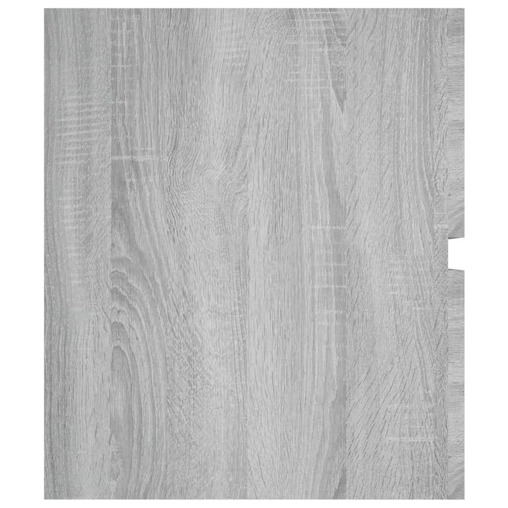 vidaXL Waschbeckenunterschrank Grau Sonoma 100x38,5x45cm Holzwerkstoff