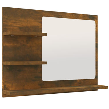 vidaXL Miroir de salle de bain chêne fumé 60x10,5x45 cm en bois d'ingénierie