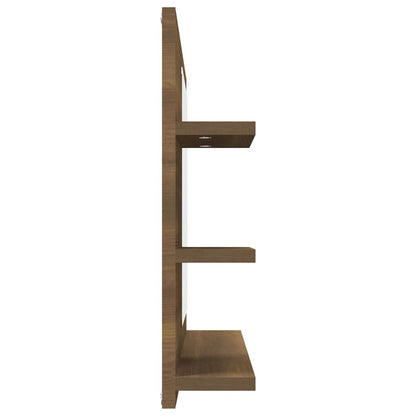 vidaXL Miroir de salle de bain aspect chêne marron 60x10,5x45 cm Bois d'ingénierie