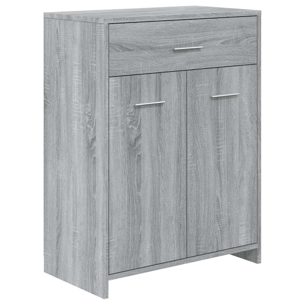 vidaXL Badezimmerschrank Grau Sonoma 60x33x80 cm Holzwerkstoff