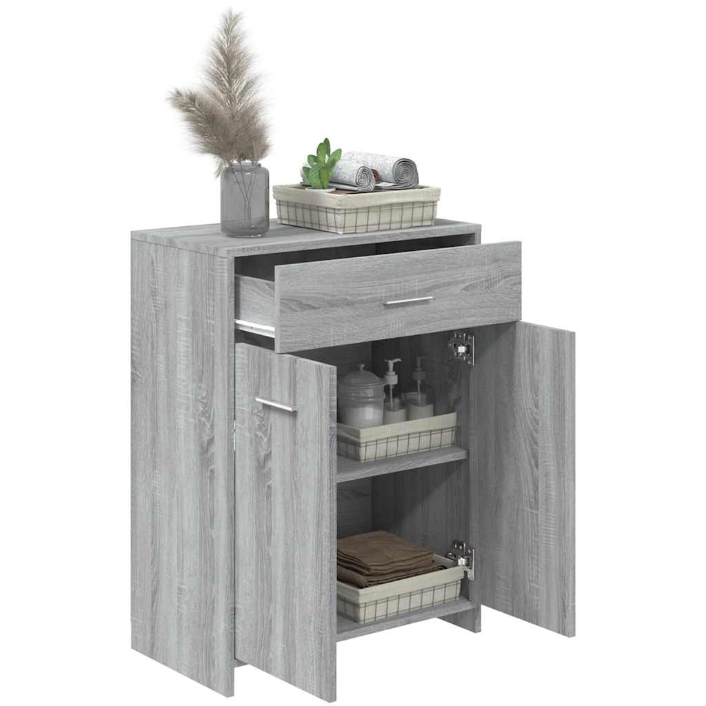 vidaXL Badezimmerschrank Grau Sonoma 60x33x80 cm Holzwerkstoff