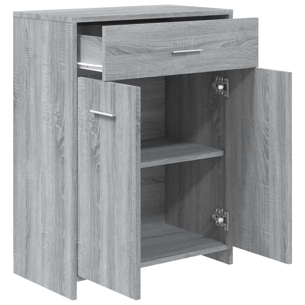 vidaXL Badezimmerschrank Grau Sonoma 60x33x80 cm Holzwerkstoff