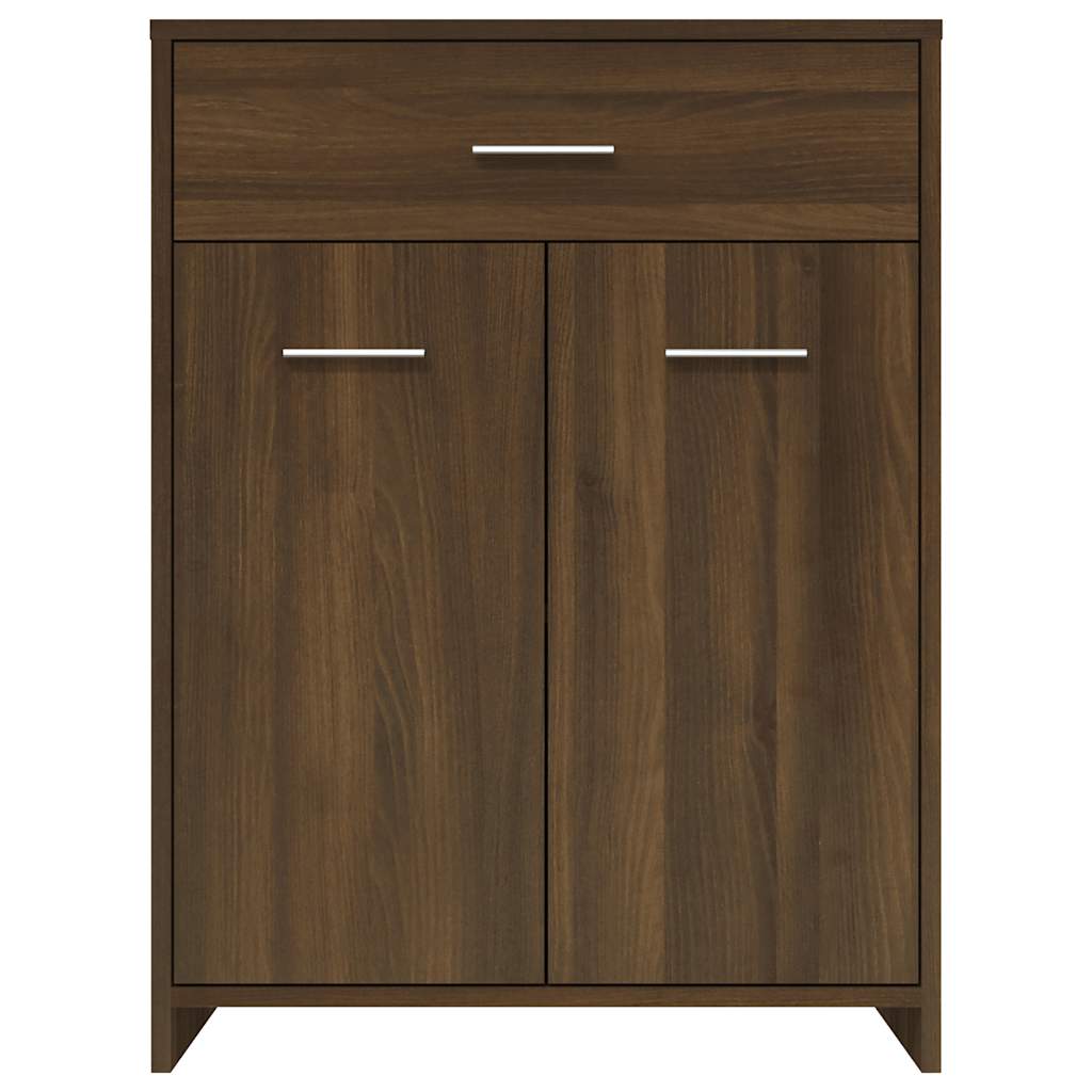 vidaXL Badezimmerschrank Braun Eichen-Optik 60x33x80 cm Holzwerkstoff
