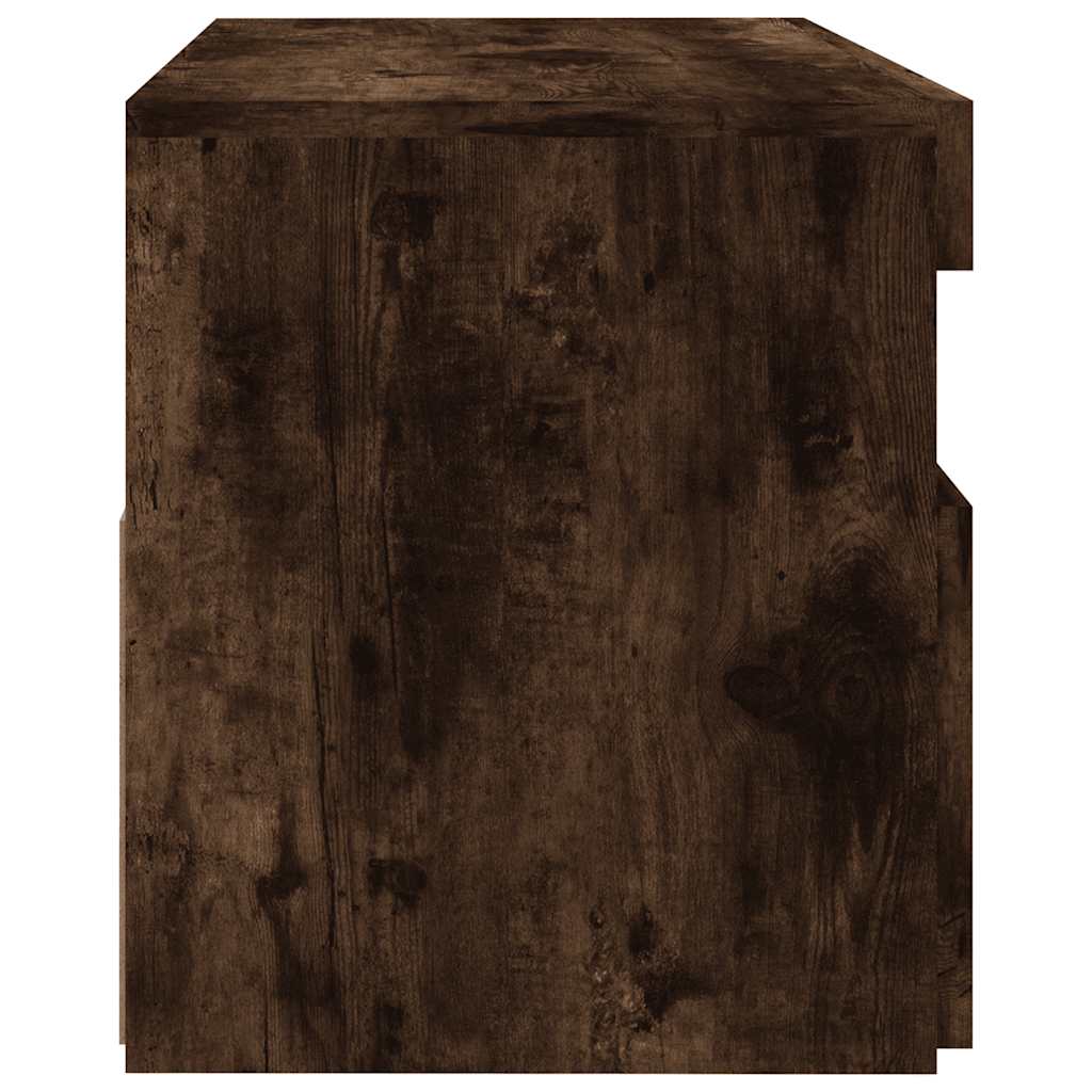 vidaXL TV-Schrank mit LED-Leuchten Räuchereiche 60x35x40 cm