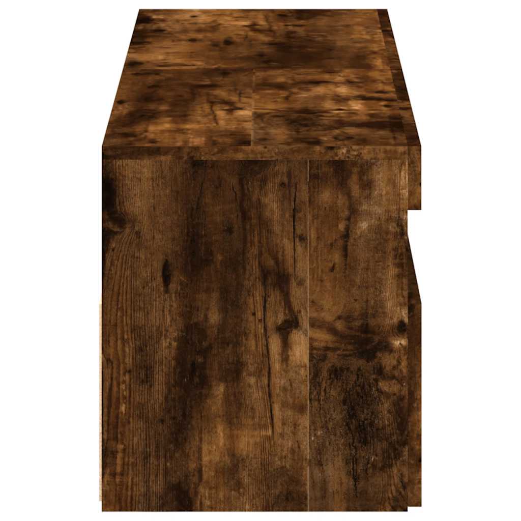 TV-Schränke 2 Stk. mit LED-Leuchten Räuchereiche 60x35x40 cm