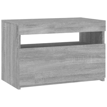 vidaXL Meuble TV avec lumières LED Gris Sonoma 60x35x40 cm