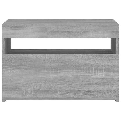 vidaXL Meuble TV avec lumières LED Gris Sonoma 60x35x40 cm