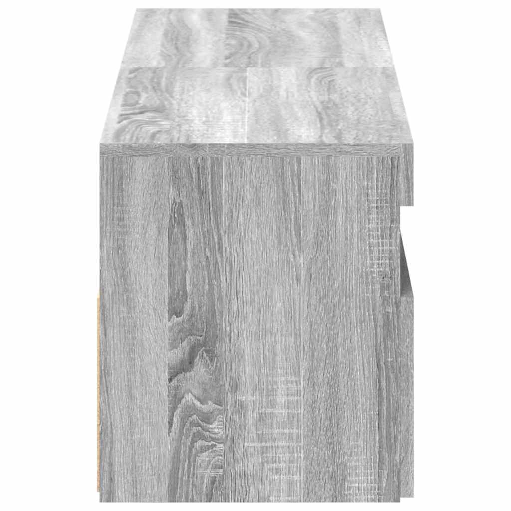 vidaXL Meubles TV 2 pcs avec lumières LED Gris Sonoma 60x35x40 cm