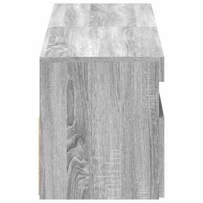 vidaXL Meubles TV 2 pcs avec lumières LED Gris Sonoma 60x35x40 cm