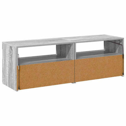 vidaXL Meubles TV 2 pcs avec lumières LED Gris Sonoma 60x35x40 cm