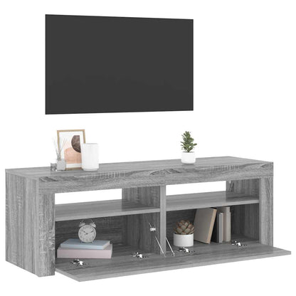 Meuble TV vidaXL avec lumières LED gris Sonoma 120x35x40 cm