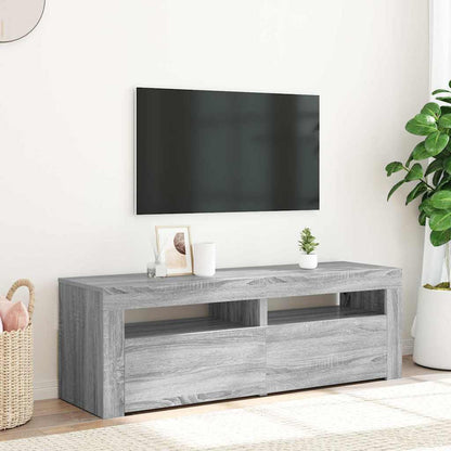 Meuble TV vidaXL avec lumières LED gris Sonoma 120x35x40 cm