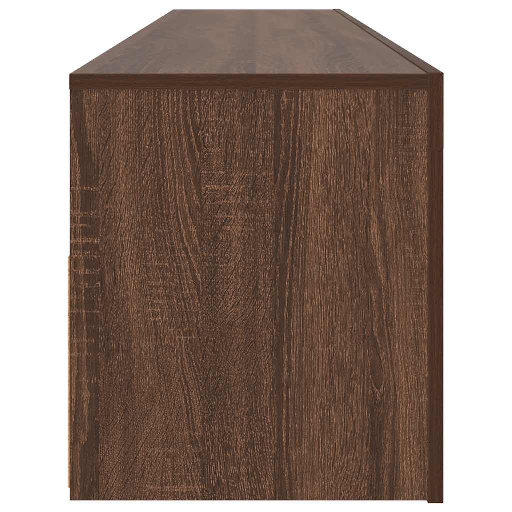 Meuble TV vidaXL avec lumières LED marron aspect chêne 120x35x40 cm