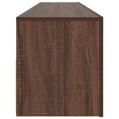 Meuble TV vidaXL avec lumières LED marron aspect chêne 120x35x40 cm
