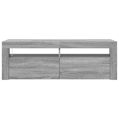 vidaXL TV-Schrank mit LED-Leuchten Grau Sonoma 120x35x40 cm