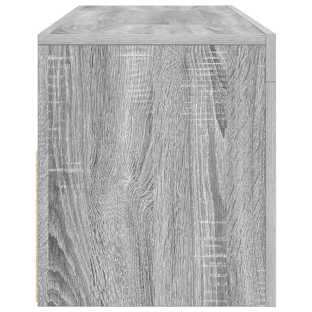 vidaXL TV-Schrank mit LED-Leuchten Grau Sonoma 120x35x40 cm