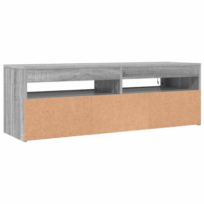 vidaXL TV-Schrank mit LED-Leuchten Grau Sonoma 120x35x40 cm