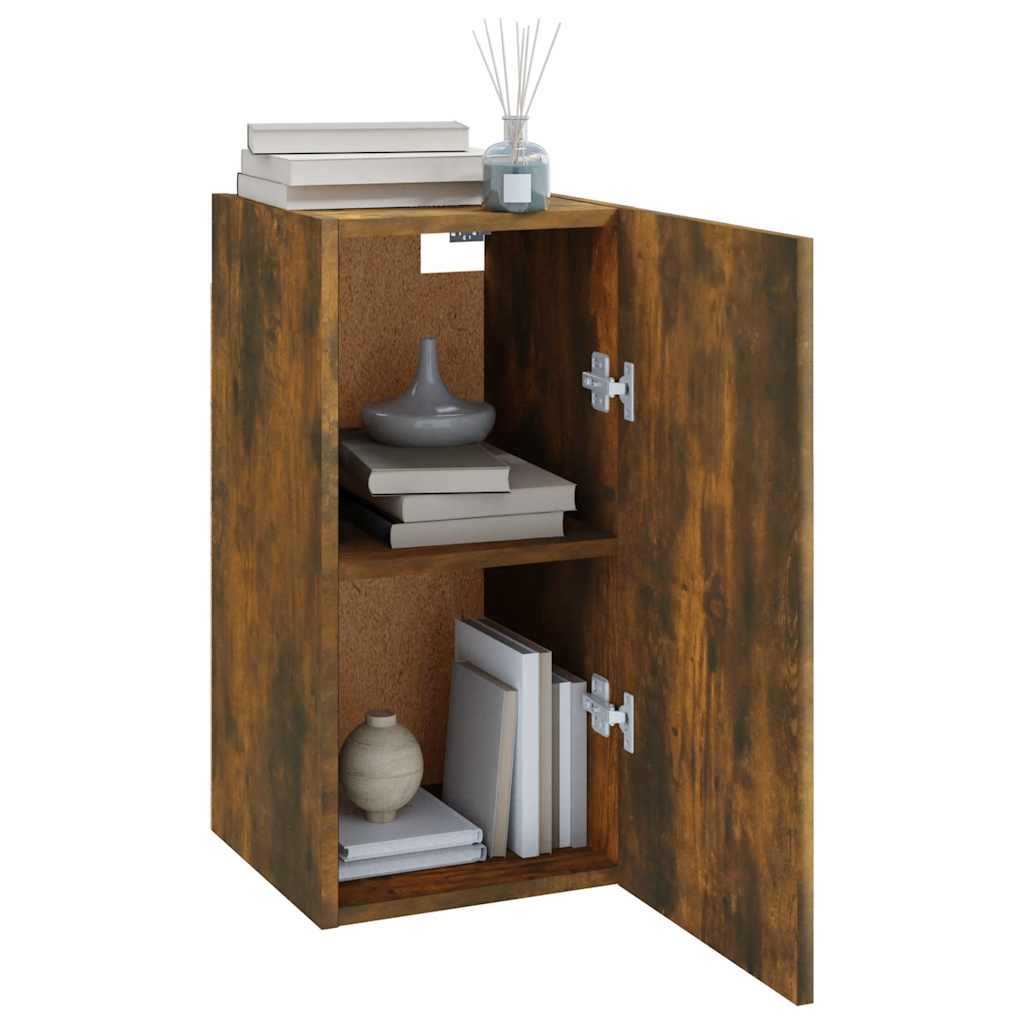 vidaXL Meuble TV chêne fumé 30,5x30x60 cm bois d'ingénierie
