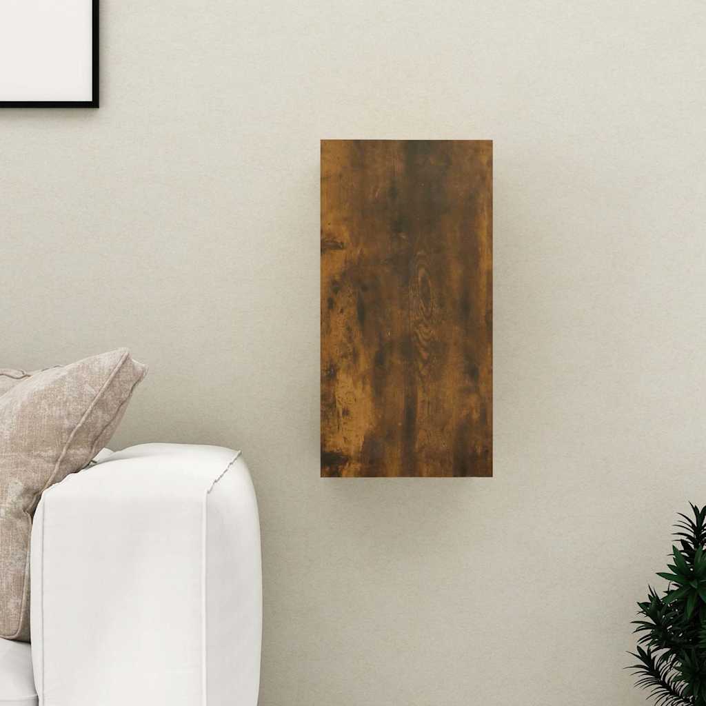 vidaXL Meuble TV chêne fumé 30,5x30x60 cm bois d'ingénierie