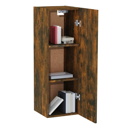 Meuble TV vidaXL chêne fumé 30,5x30x90 cm bois d'ingénierie