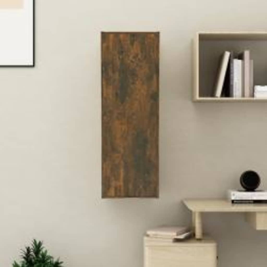 Meuble TV vidaXL chêne fumé 30,5x30x90 cm bois d'ingénierie