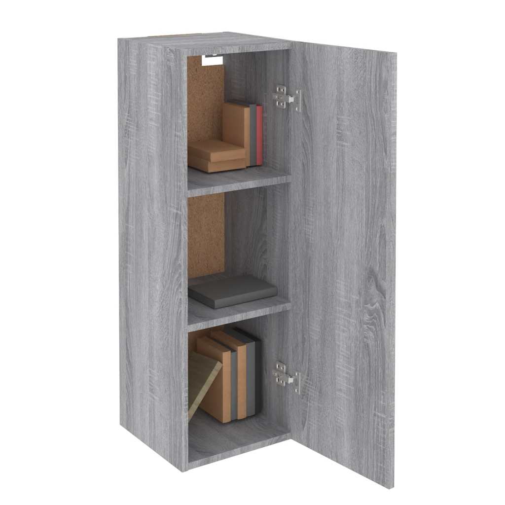 vidaXL Meuble TV gris Sonoma 30,5x30x90 cm Bois d'ingénierie