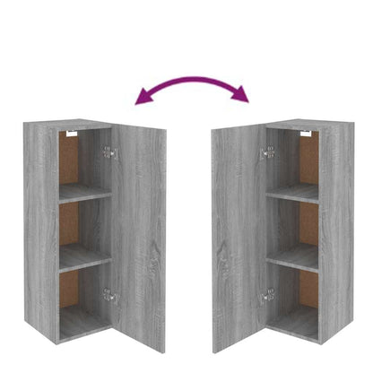 vidaXL TV-Schränke 2 Stk. Grau Sonoma 30,5x30x90 cm Holzwerkstoff