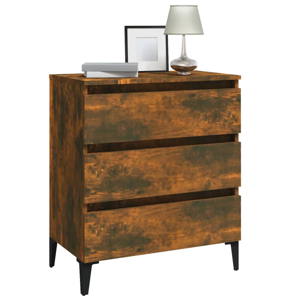 vidaXL Buffet chêne fumé 60x35x69 cm Bois d'ingénierie