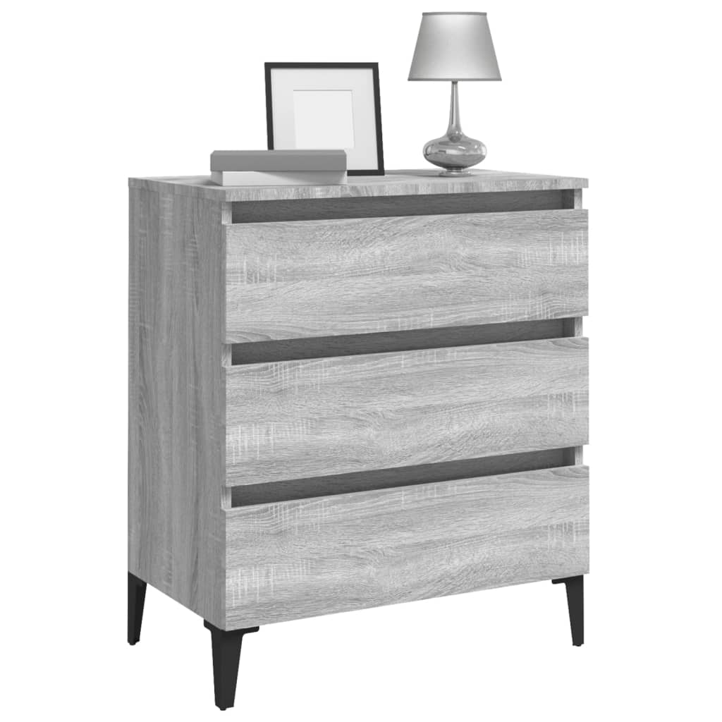 vidaXL Buffet gris Sonoma 60x35x69 cm en bois d'ingénierie