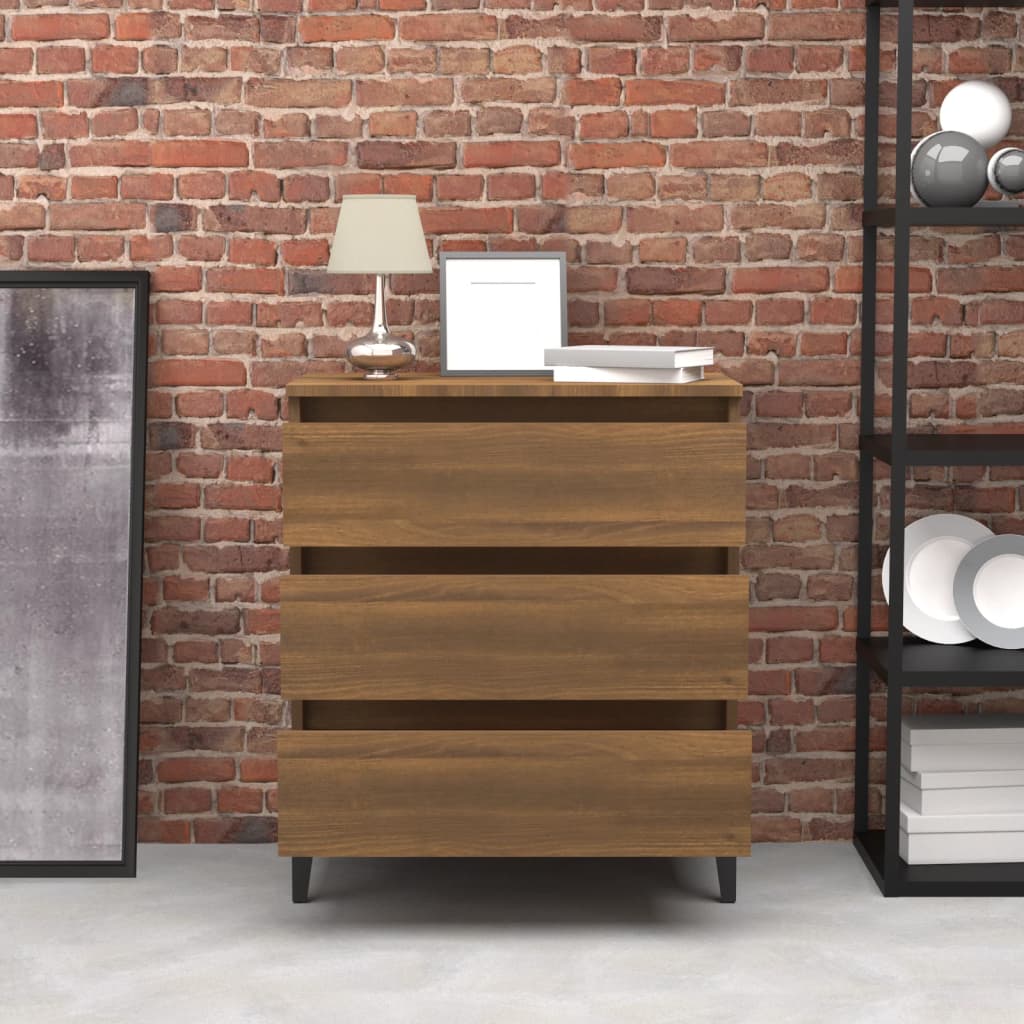 vidaXL Buffet Marron Aspect Chêne 60x35x69 cm Bois d'ingénierie