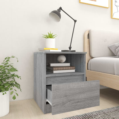 vidaXL Nachttisch Grau Sonoma 40x40x50 cm Holzwerkstoff