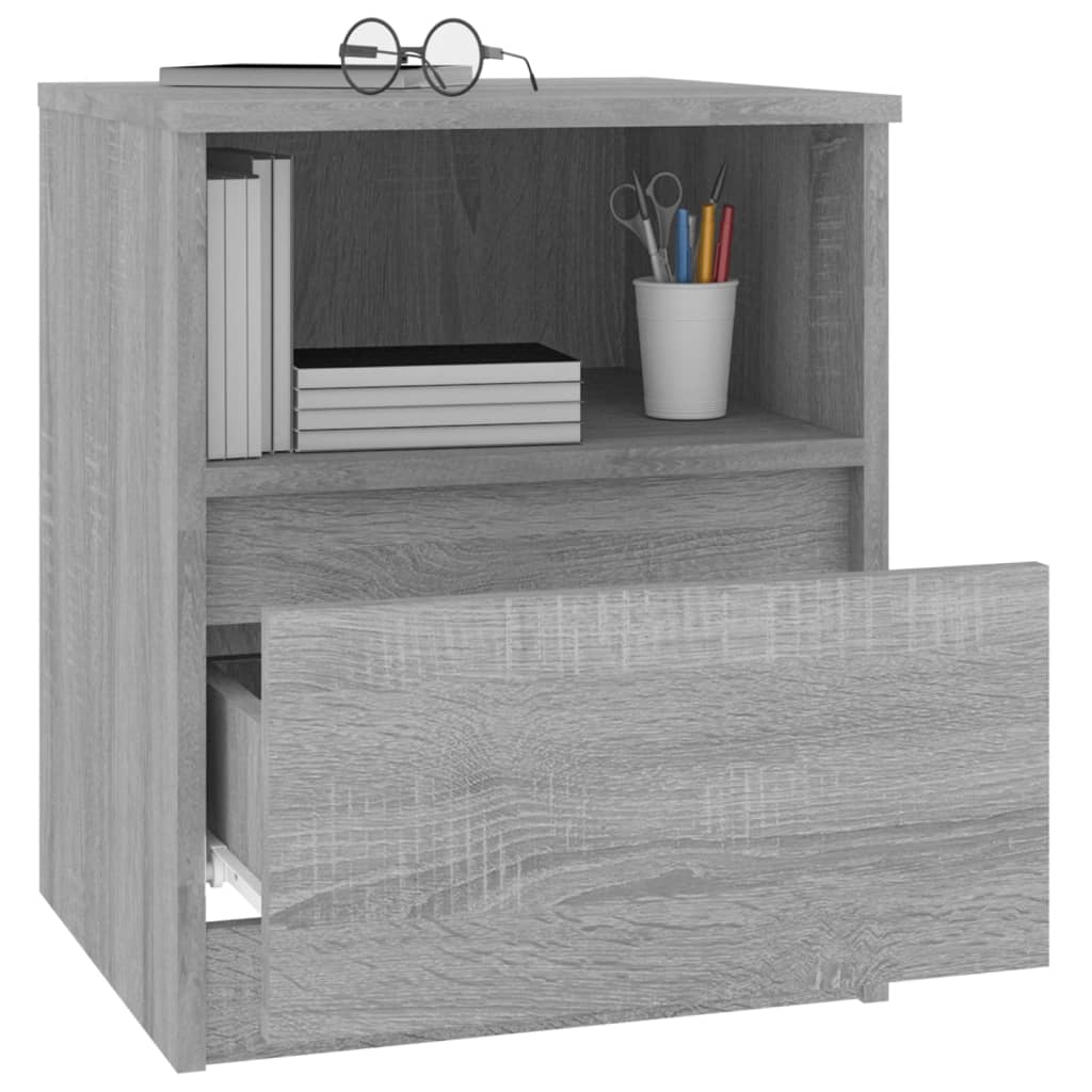 vidaXL Nachttisch Grau Sonoma 40x40x50 cm Holzwerkstoff