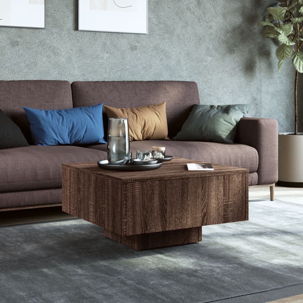 vidaXL Couchtisch Braun Eichen-Optik 60x60x31,5 cm Holzwerkstoff