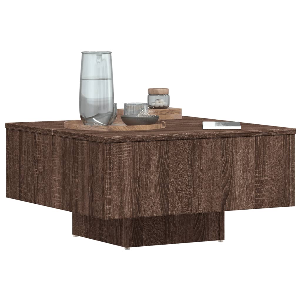 vidaXL Couchtisch Braun Eichen-Optik 60x60x31,5 cm Holzwerkstoff