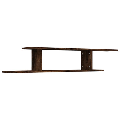 vidaXL TV-Wandregal Räuchereiche 125x18x23 cm Holzwerkstoff