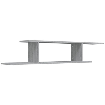 vidaXL TV-Wandregal Grau Sonoma 125x18x23 cm Holzwerkstoff