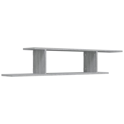 vidaXL TV-Wandregal Grau Sonoma 125x18x23 cm Holzwerkstoff