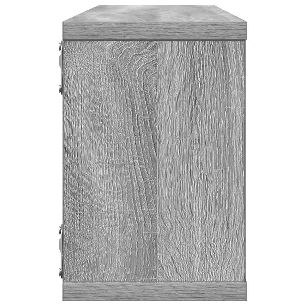 vidaXL Würfelregale 4 Stk. Grau Sonoma 60x15x23 cm Holzwerkstoff