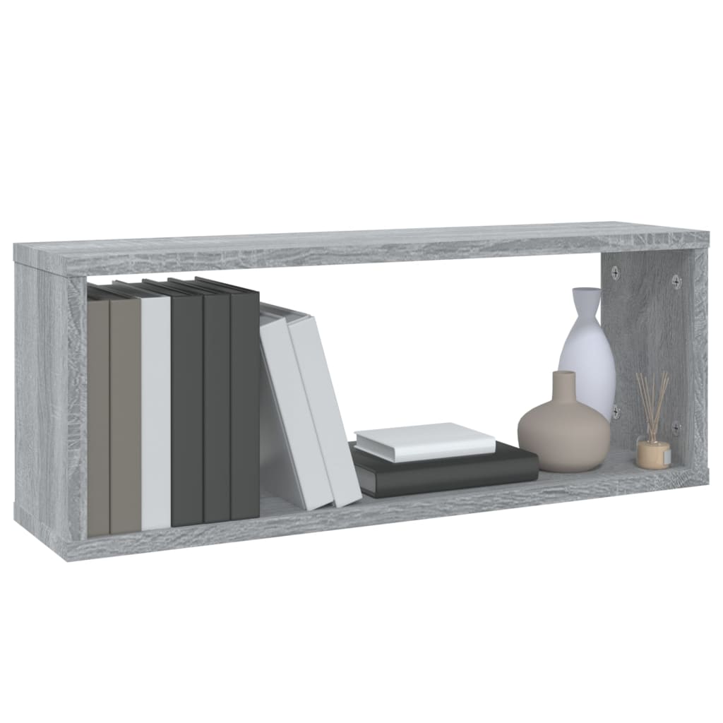 vidaXL Würfelregale 6 Stk. Grau Sonoma 60x15x23 cm Holzwerkstoff