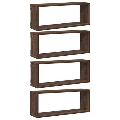 vidaXL Würfelregale 4 Stk. Braun Eichen-Optik 60x15x23cm Holzwerkstoff
