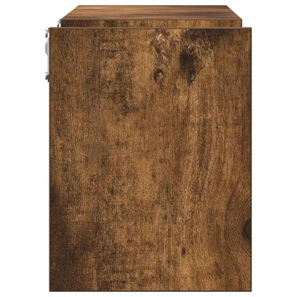 vidaXL Wandregale 2 Stk. Räuchereiche 100x15x20 cm Holzwerkstoff