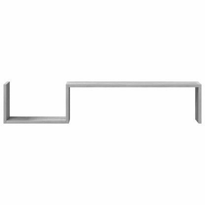 vidaXL Wandregale 2 Stk. Grau Sonoma 100x15x20 cm Holzwerkstoff