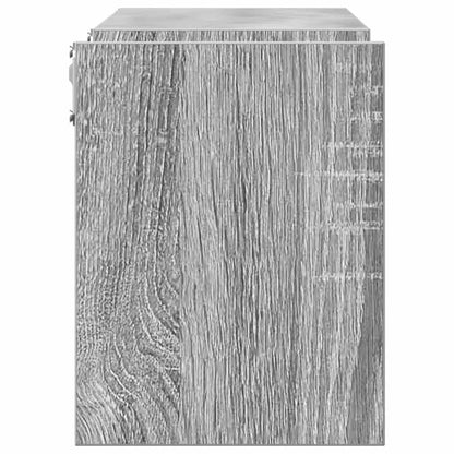 vidaXL Wandregale 2 Stk. Grau Sonoma 100x15x20 cm Holzwerkstoff