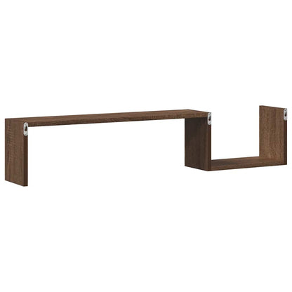 vidaXL Wandregale 2 Stk. Braun Eichen-Optik 100x15x20 cm Holzwerkstoff