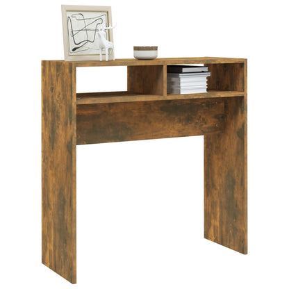 vidaXL Console chêne fumé 78x30x80 cm Bois d'ingénierie