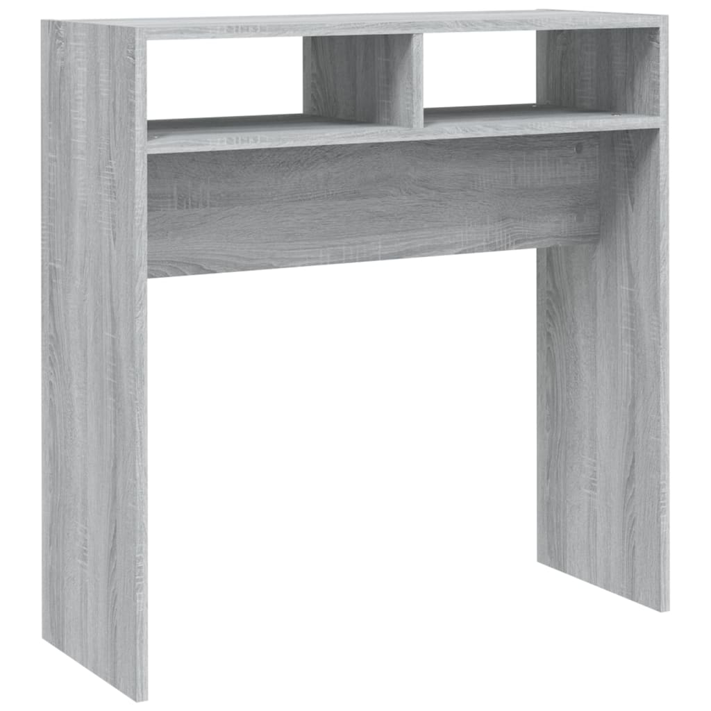 vidaXL Table console Gris sonoma 78x30x80 cm Bois d'ingénierie
