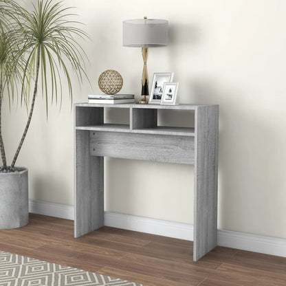 vidaXL Table console Gris sonoma 78x30x80 cm Bois d'ingénierie
