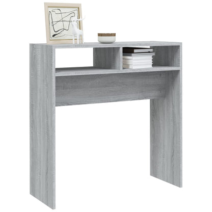 vidaXL Table console Gris sonoma 78x30x80 cm Bois d'ingénierie
