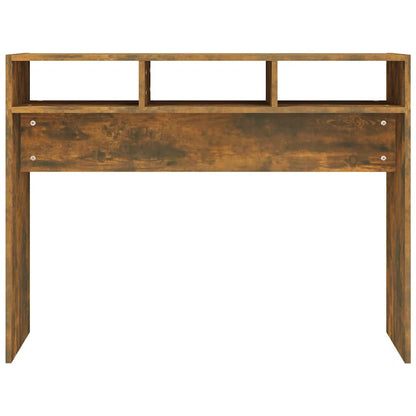 vidaXL Console de table chêne fumé 105x30x80 cm bois d'ingénierie